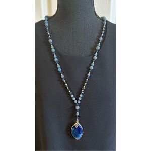 Blue Stone Beaded Necklace